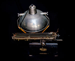 Royal typewriter lamp rear view